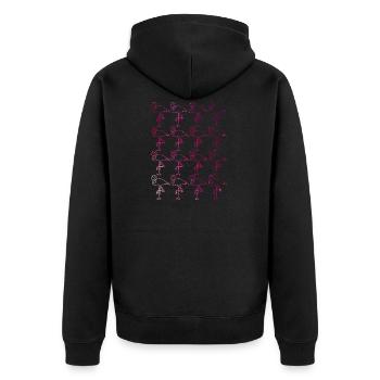 Flamingos Flamingo - Veste à capuche bio Premium Unisexe - noir - Dos - Nico (187cm)