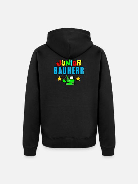 Junior Bauherr - Unisex Premium Bio Zip Hoodie - Schwarz