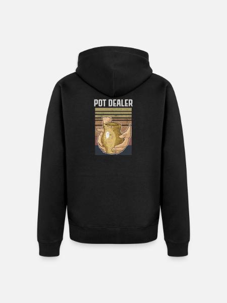Potters potters clay - Unisex Premium Organic Zip Hoodie - black