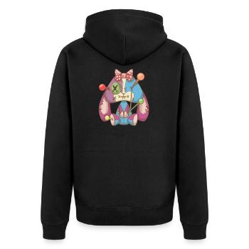 Pastel Goth Voodoo Doll Creepy Cute rabbit - Veste à capuche bio Premium Unisexe - noir - Dos - Nico (187cm)