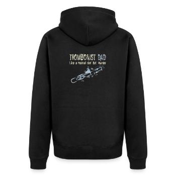 Trombone papa - Veste à capuche bio Premium Unisexe - noir - Dos - Nico (187cm)