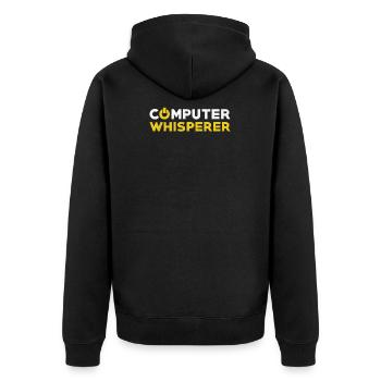 Computer scientist gift computer - Unisex Premium Organic Zip Hoodie - black - Back - Nico (187cm)