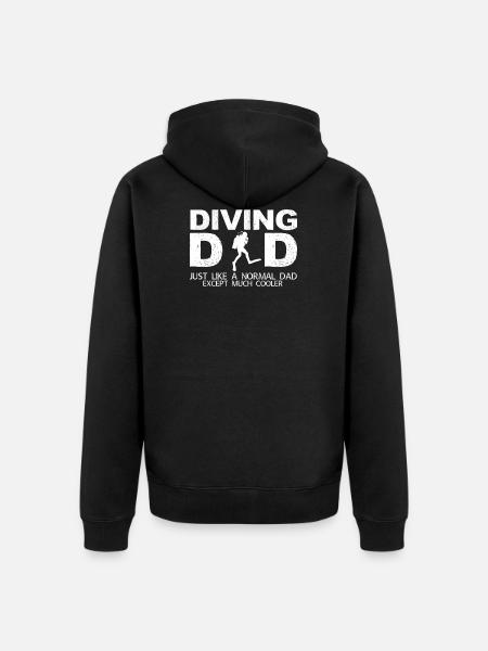 Papa Diver - Unisex Premium Organic Zip Hoodie - black