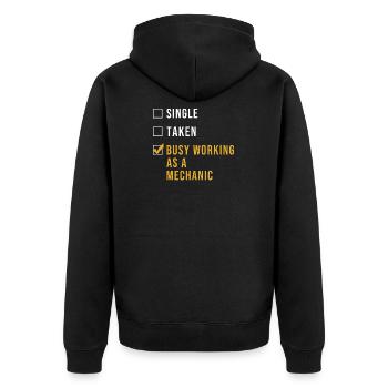 Mécanicien cadeau - Veste à capuche bio Premium Unisexe - noir - Dos - Nico (187cm)