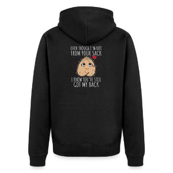 Mens Stepdad Fathers Day Stepfather Funny Not From - Veste à capuche bio Premium Unisexe - noir - Dos - Nico (187cm)