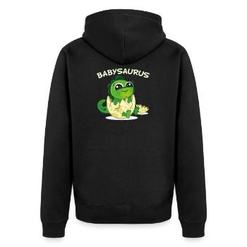Babysaurus - Bébé dinosaure Dino Unicorn - Veste à capuche bio Premium Unisexe - noir - Dos - Nico (187cm)