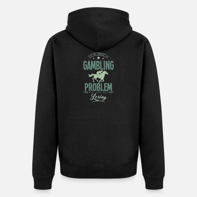 Courses de chevaux Gambling - Veste à capuche bio Premium Unisexe - noir