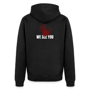 We See You I No More Stolen Sisters Red Hand MMIW - Unisex Premium Organic Zip Hoodie - black - Back - Nico (187cm)