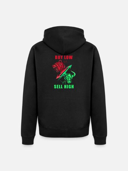 Investor Shares - Unisex Premium Organic Zip Hoodie - black