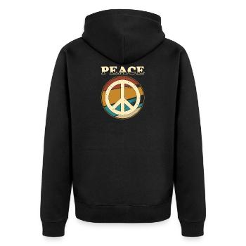 Signes de paix - Veste à capuche bio Premium Unisexe - noir - Dos - Nico (187cm)