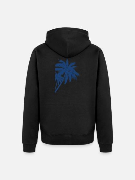 Palma palma - Felpa con cappuccio ecologica premium unisex - nero