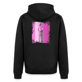 Flamingos Flamingo - Veste à capuche bio Premium Unisexe - noir - Dos - Nico (187cm)
