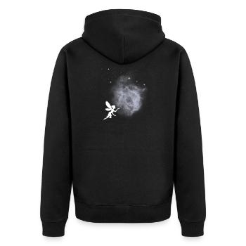 Fée Fée Elfe Mouches Lune Clair de lune Magie Créatures Fabuleux - Veste à capuche bio Premium Unisexe - noir - Dos - Nico (187cm)