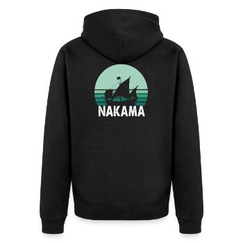 Nakama Pirate bateau anime - Veste à capuche bio Premium Unisexe - noir - Dos - Nico (187cm)