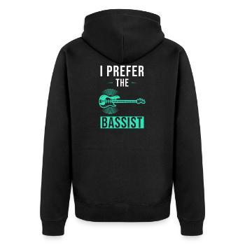 Bassist bass rengaine cadeau petite amie - Veste à capuche bio Premium Unisexe - noir - Dos - Nico (187cm)