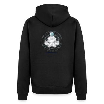 MÉDITATION SPATIALE DES ASTRONAUTES - Veste à capuche bio Premium Unisexe - noir - Dos - Nico (187cm)