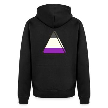 Triangle asexuel - Veste à capuche bio Premium Unisexe - noir - Dos - Nico (187cm)