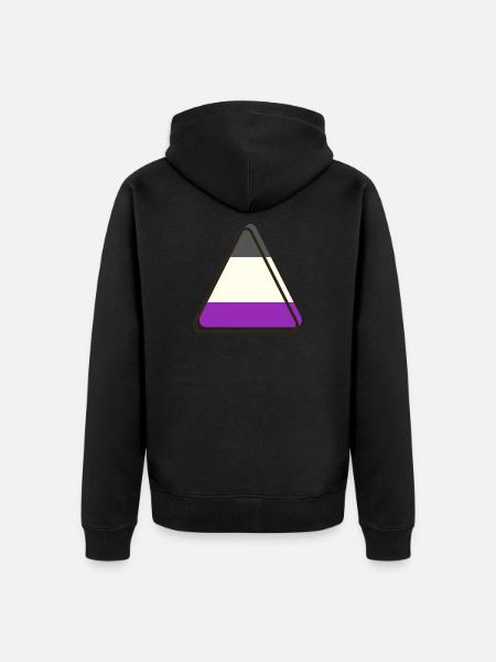 Triangle asexual - Unisex Premium Organic Zip Hoodie - black