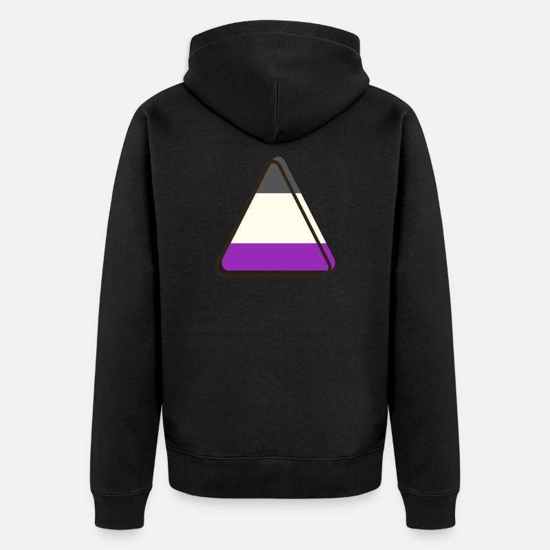 Triangle asexuel - Veste à capuche bio Premium Unisexe - noir