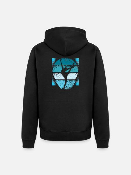 Gymnastics Retro - Unisex Premium Organic Zip Hoodie - black
