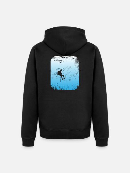 Canyoning - Unisex Premium Organic Zip Hoodie - black