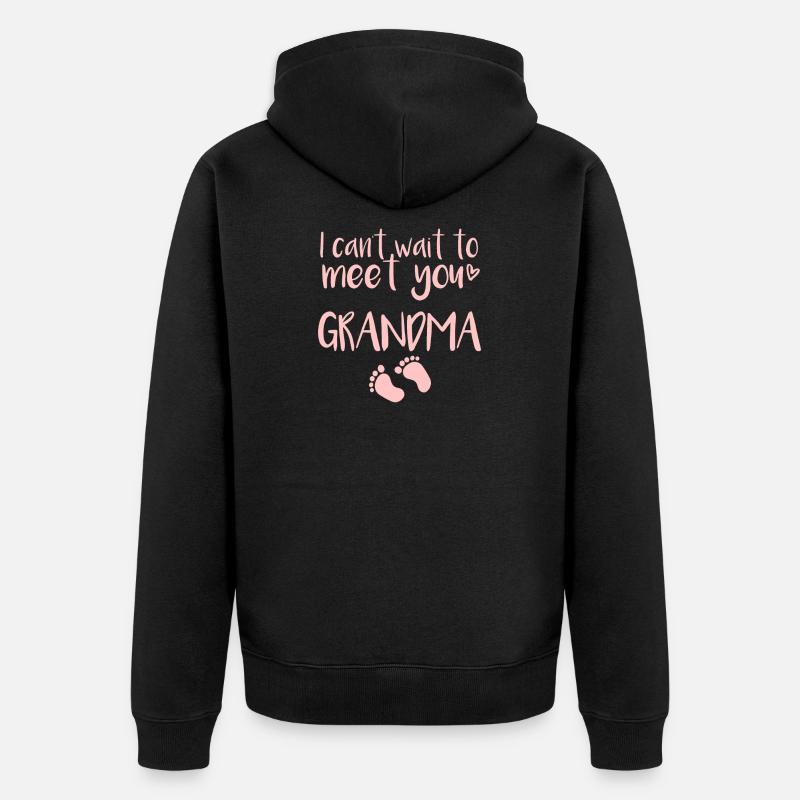 Grand-mère Bébé - Veste à capuche bio Premium Unisexe - noir