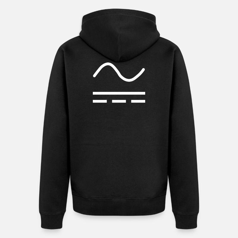 Aktueller Durchfluss - Unisex Premium Bio Zip Hoodie - Schwarz
