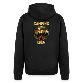 2021 Camping Crew Family Camper Road Trip Matching - Unisex Premium Organic Zip Hoodie - black - Back - Nico (187cm)