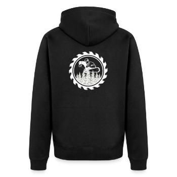 Tronçonneuse Axt Förster Bûcheron scie chaîne - Veste à capuche bio Premium Unisexe - noir - Dos - Nico (187cm)