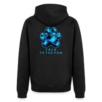 Talk to the paw - Veste à capuche bio Premium Unisexe - noir - Dos - Nico (187cm)
