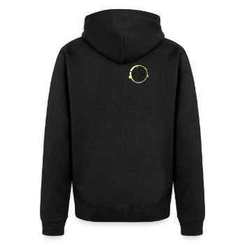 Riesling Weißwein Vino Rslng Liebe Weinfest Party - Unisex Premium Bio Zip Hoodie - Schwarz - Hinten - Nico (187cm)