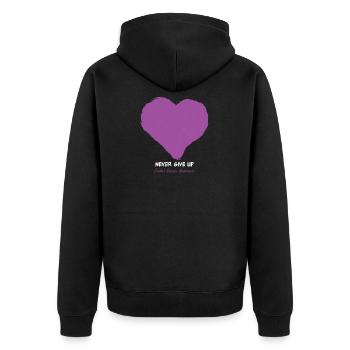 Crohn's Disease Awareness - Awareness Fight Against - Unisex Premium Organic Zip Hoodie - black - Back - Nico (187cm)