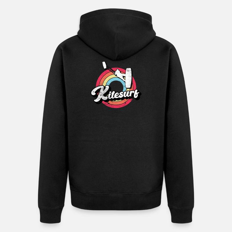 Kitesurf Kitesurfer Kiteboarding Kitesurfing - Veste à capuche bio Premium Unisexe - noir