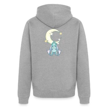 Nu Goth, Pastel Goth Aesthetic, Witchy Creepy Cute - Veste à capuche bio Premium Unisexe - gris chiné - Dos - Nico (187cm)