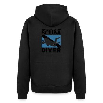 Scuba Diver Certified Scuba Diver - Unisex Premium Organic Zip Hoodie - black - Back - Nico (187cm)