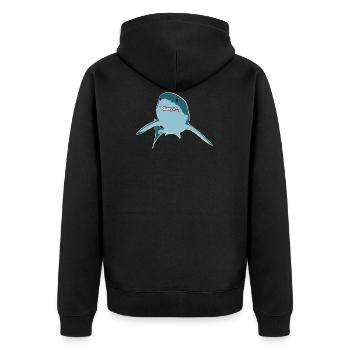 Requin blanc - Veste à capuche bio Premium Unisexe - noir - Dos - Nico (187cm)