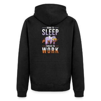 Sloth funny - Unisex Premium Organic Zip Hoodie - black - Back - Nico (187cm)