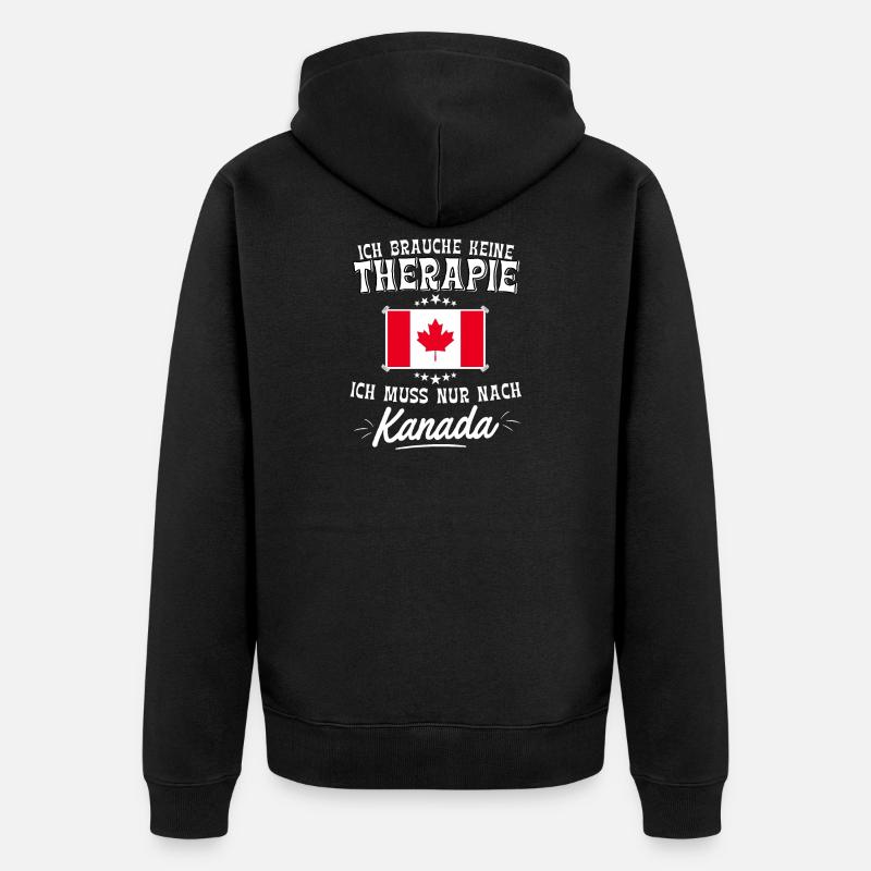 Kanada Flagge - Unisex Premium Bio Zip Hoodie - Schwarz