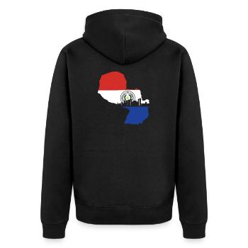 Drapeau du Paraguay - Veste à capuche bio Premium Unisexe - noir - Dos - Nico (187cm)