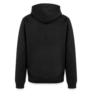 Inhale Exhale Yoga Gift Spirituality Peace - Unisex Premium Organic Zip Hoodie - black - Back - Nico (187cm)