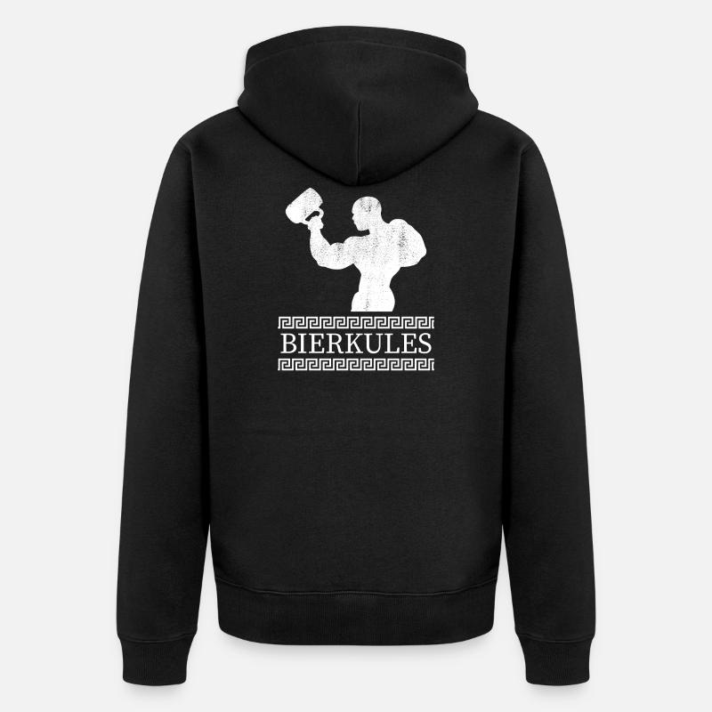 Homme Bierkules Biercules - Veste à capuche bio Premium Unisexe - noir