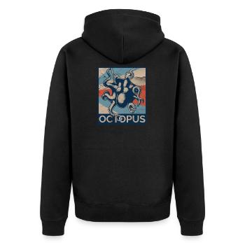 Pieuvres - Veste à capuche bio Premium Unisexe - noir - Dos - Nico (187cm)