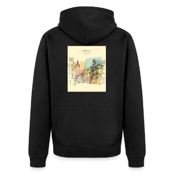 Hannover germany deutschland - Veste à capuche bio Premium Unisexe - noir - Dos - Nico (187cm)