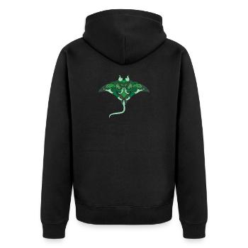 Raie épine - Veste à capuche bio Premium Unisexe - noir - Dos - Nico (187cm)
