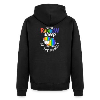 LGBT Bi CSD Rainbow Gay Pride Lesbiennes LGBTQ Tenue - Veste à capuche bio Premium Unisexe - noir - Dos - Nico (187cm)