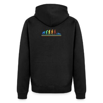 Swimmer Evolution Recreational Athletes - Unisex Premium Organic Zip Hoodie - black - Back - Nico (187cm)