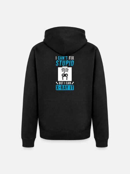 X-ray radiologist gift - Unisex Premium Organic Zip Hoodie - black
