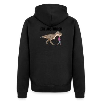 Informatiker Programmierer Sprüche - Unisex Premium Bio Zip Hoodie - Schwarz - Hinten - Nico (187cm)
