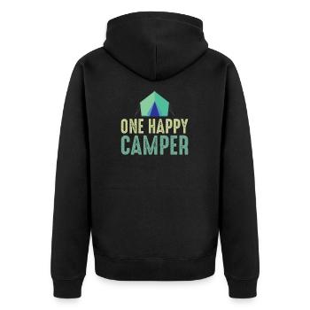 Camping Camping Nature Freedom Holiday Holidays - Unisex Premium Organic Zip Hoodie - black - Back - Nico (187cm)