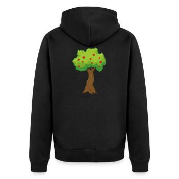 Pommier - Veste à capuche bio Premium Unisexe - noir - Dos - Nico (187cm)